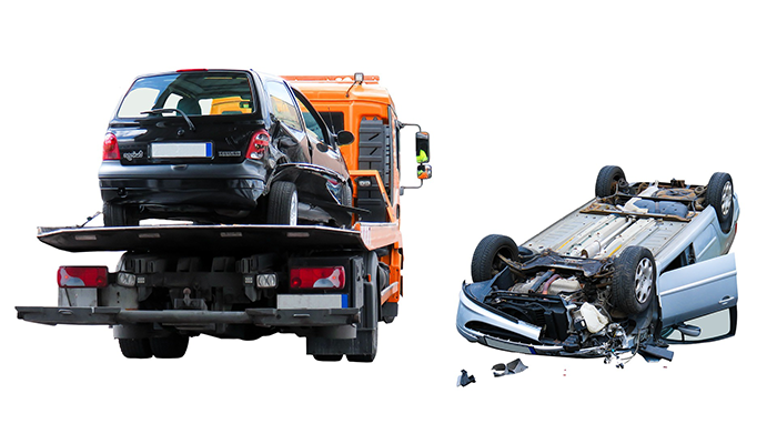 Emergency Wrecker Service on an Interstate